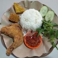 Ayam Penyet Mantap   Nasi