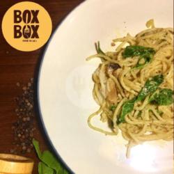 Spaghetti Creamy Mushroom Spinach