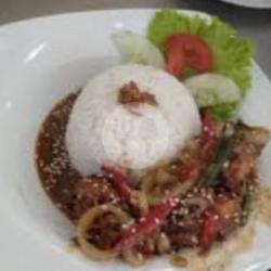 Nasi Cumi Teriyaki