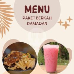 Paket Crispy Chiken Steak   Strawberry