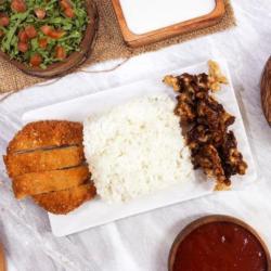 Nasi Chicken Blackpepper   Chicken Katsu