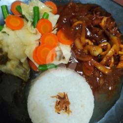 Nasi Cumi Tiram Asam Manis