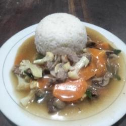 Nasi   Sapi Cah Kol