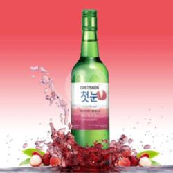 [21 ] Soju Cheosnun Lychee   Free Sprite N Kacang Kulit Garuda ( Pembelian 3 Free 1 )