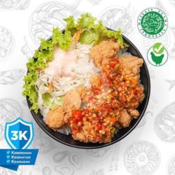 Nasi   Ayam Krispy Dicabein Mantul