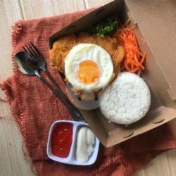 Nasi Chicken Katsu Mayo Telur