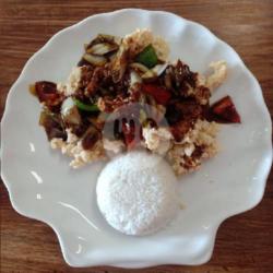 Nasi Cumi Lada Hitam