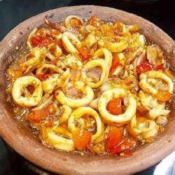 Cumi   Sambal  Kol Goreng  Lalapan