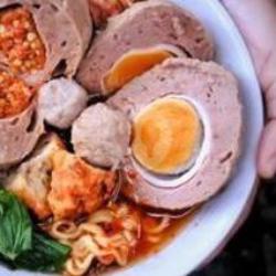 Mie Ayam Yamin Bakso Telur (kuah Dipisah)