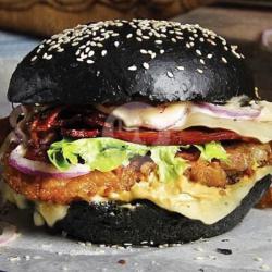 Beef Burger Hitam   Sossis