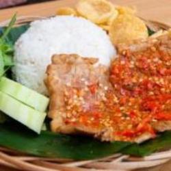 Nasi   Terong Tempe Penyet