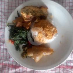 Nasi Kikil Telor Dadar,rames Komplit