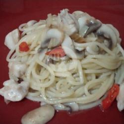 Chicken Mushroom Spaghetti Spicy