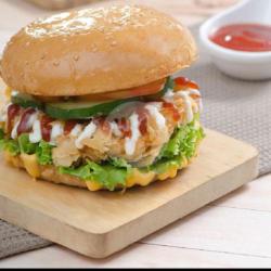 Ciken Telur Burger Crispy Al