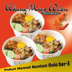 Rice Bowl Paket Ber-3 Udang Mayo Wijen