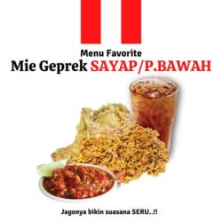 Mie Geprek Sayap /paha Bawah