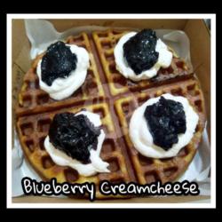 2pcs Blueberry Cream Cheese Waffle