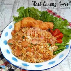 Nasgor Sosis Sapi   Telur Ceplok