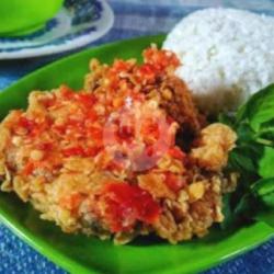 Nasi Liwet Hayam Doang Geprek   Telor Merah