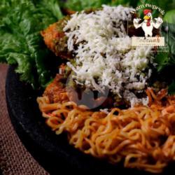 Ayam Geprek Cabe Ijo Mie   Keju Parut