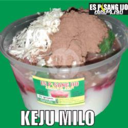 Es Pisang Ijo Keju Milo