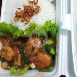Paket Udang Saus Tiram Tempe Goreng