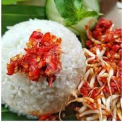 Tauge Sambel Mentah Nasi