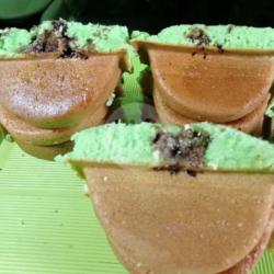 Kue Pukis Pandan Coklat