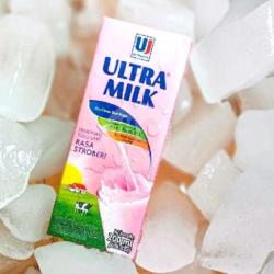 Susu Ultra Strawberry 200ml Dingin