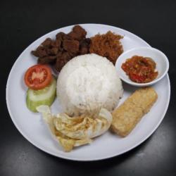 Nasi Ati Rempela Sambal Korek   Sirup