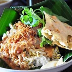 Nasi Pecel Sate Telur Puyuh