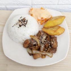 Chicken Teriyaki   Chicken Egg Roll Rice Set
