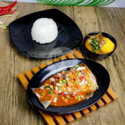 Nasi Patin Masak Pedas