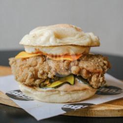 Fried Chicken And Egg Muffin