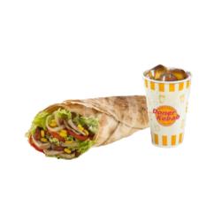 Vegetarian Kebab Reguler - Paket ( Vegetarian Kebab Reguler    Lemon Tea/soft Drink )