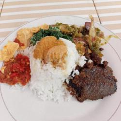 Rendang  Nasi Cabe Ikan Asin Jengkol