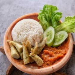 Nasi   Otak-otak Penyet