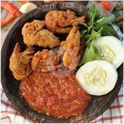 Nasi Penyet Udang Kriuk