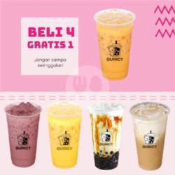 Royal Chocolate, Mango Squash, Salt Caramel Boba Brown Sugar, Coffee Huzelnut Plus Free Thai Tea