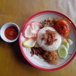 Nasi Uduk Telur Balado   Teri Medan