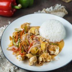 Nasi Udang Asam Manis