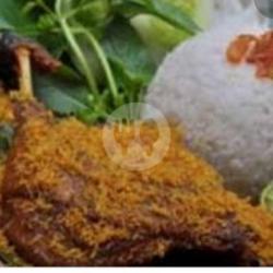 Bebek Goreng Serundeng   Nasi