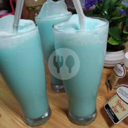 Es Blend Vanilla Blue  Topping Keju