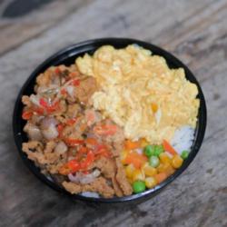 New! Rice Bowl Chicken Skin Sambal Matah