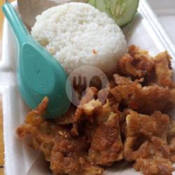 Telur Dadar Geprek   Nasi