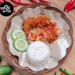 Paket Ayam Geprek Dada/sayap  Nasi