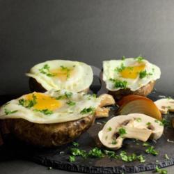 Egg Stuffed Portobello Mushroom