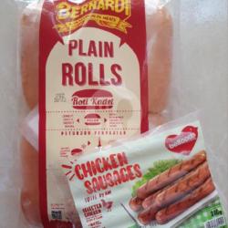 Paket Roti Hotdog   Belfoods Sosis Ayam 200gr