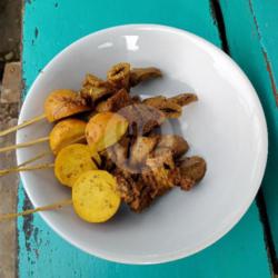 Sate Telor Ayam Muda Campuran Uritan Jantung