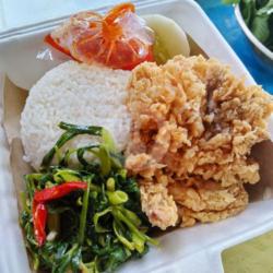 Nasi   Ayam Geprek   Cah Kangkung   Sambel